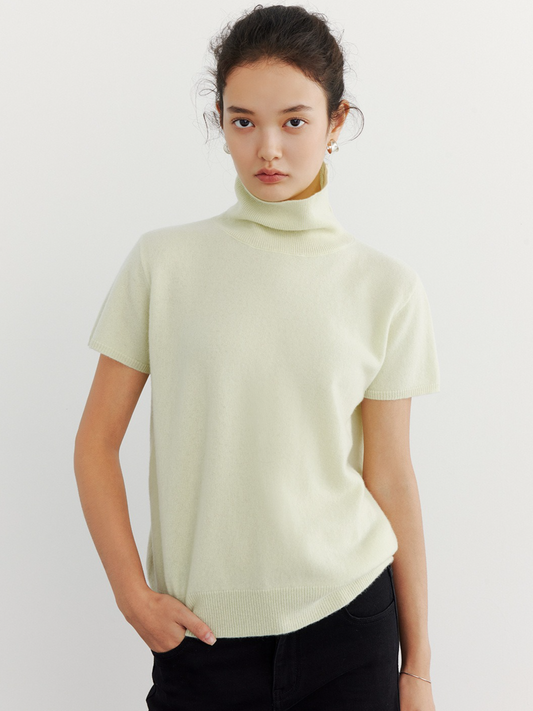 HALF-SLEEVE TURTLENECK KNIT 2126