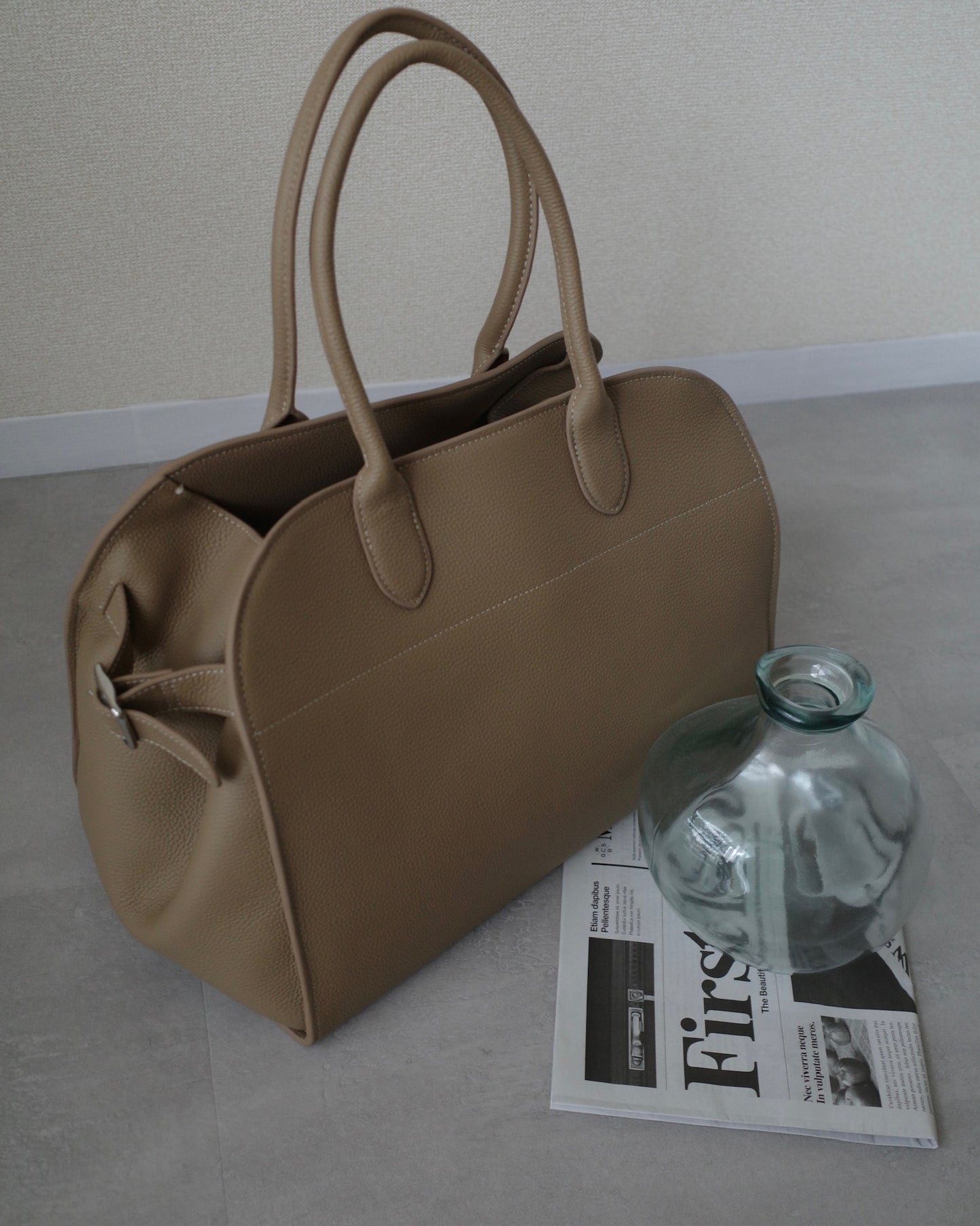 【予約商品】ベルトボストンバッグ(ラージ) 1425 ※12月中旬順次発送(Blackのみ)