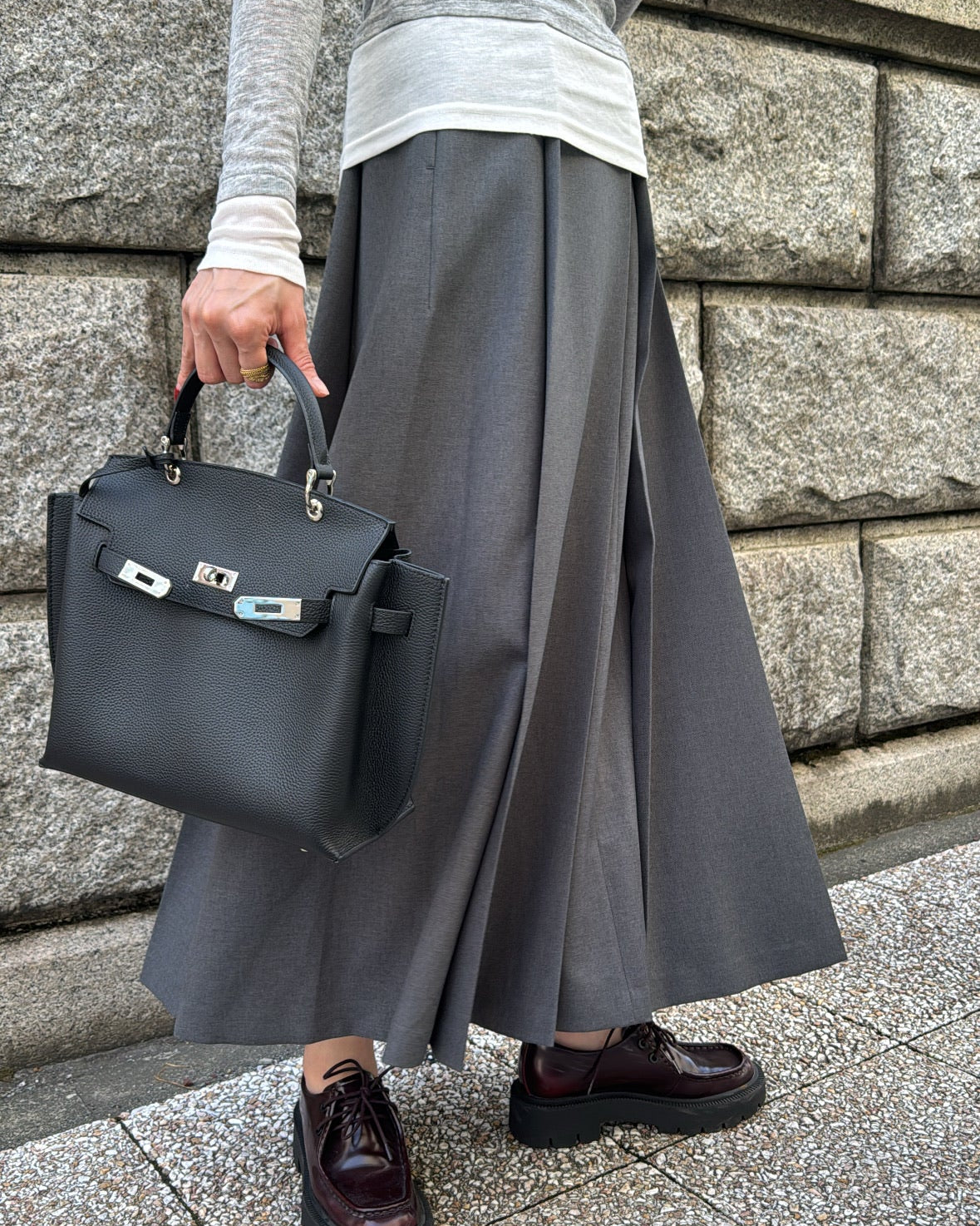 【予約商品】2WAYスクエアレザーバッグ 1911※12月中旬順次発送