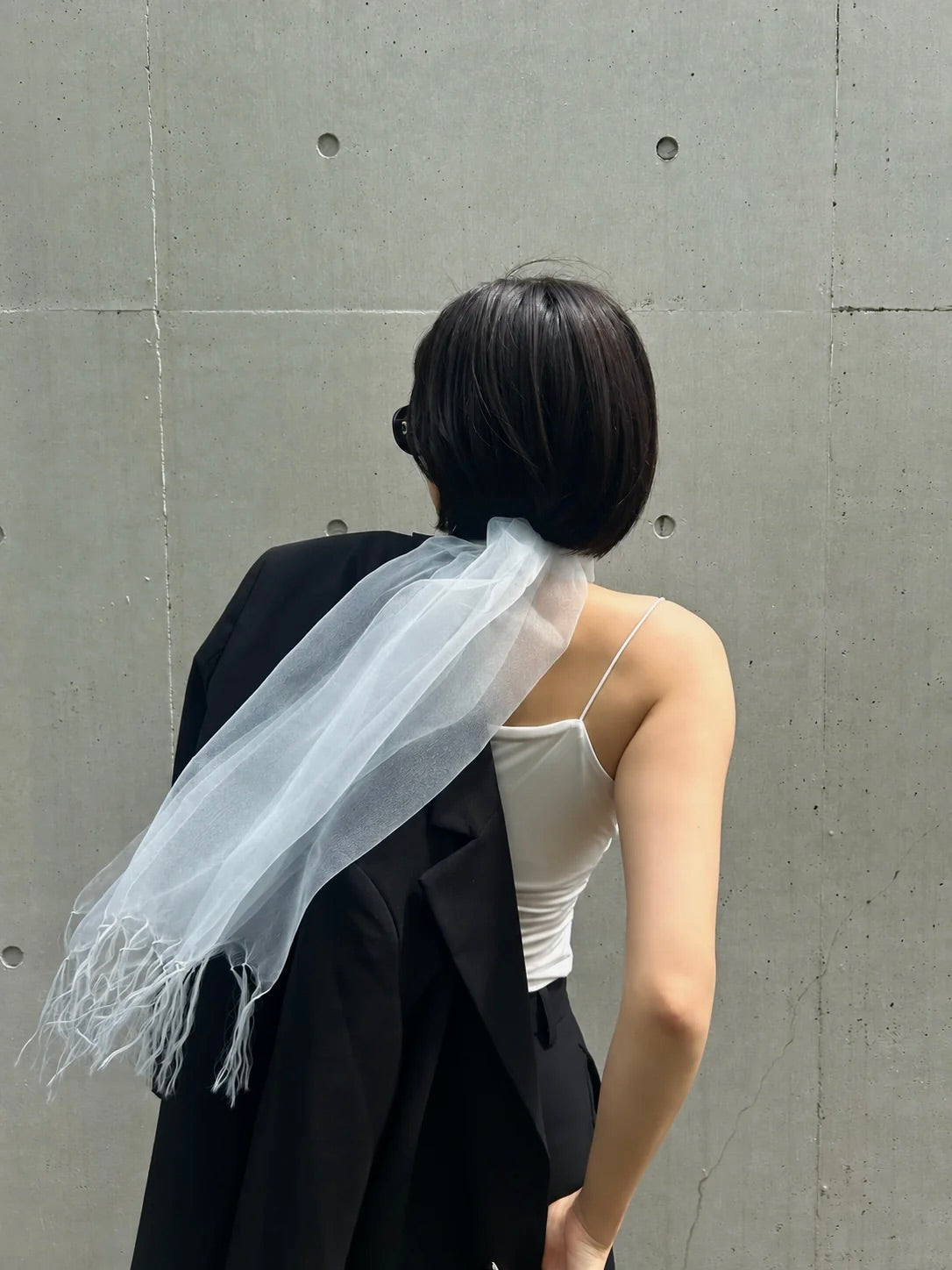 SHEER LONG SCARF 2498