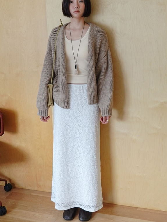 レースロングスカート 2196