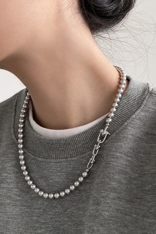 チェーン×パールネックレス 2281