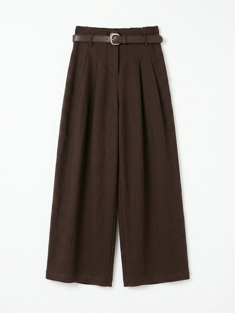 BELTED WIDE PANTS 2483