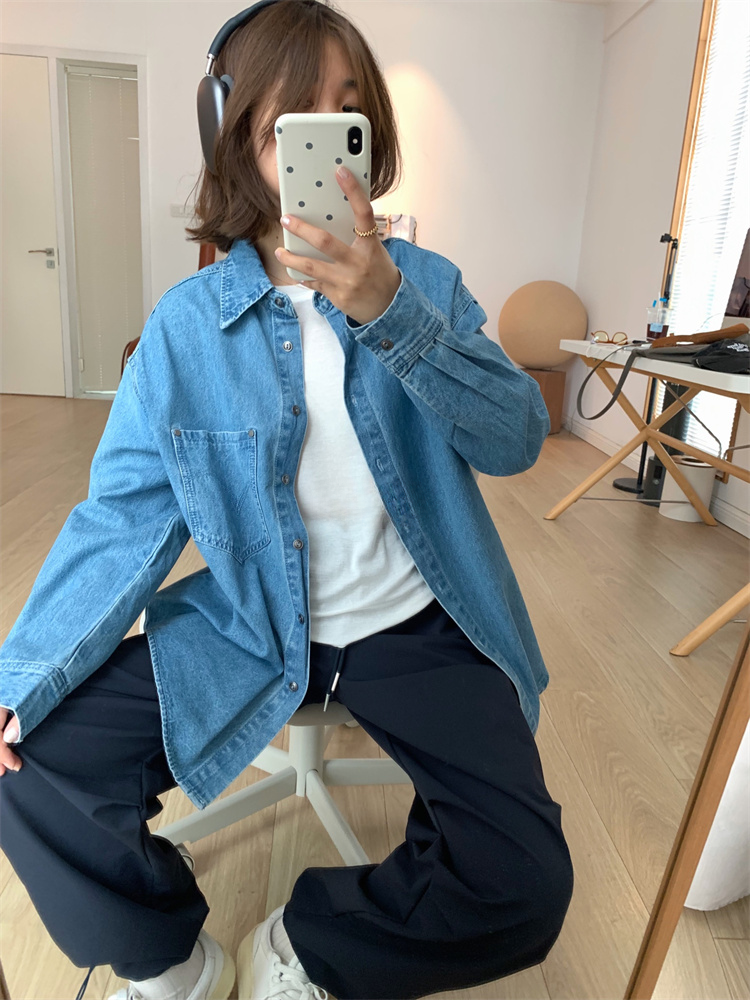 ポイントスッテチコットンロングスリーブTシャツ 2089