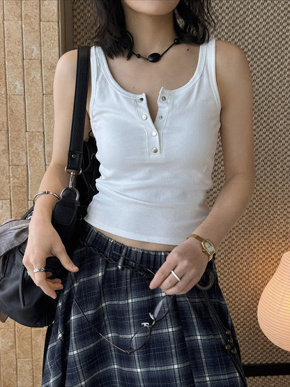 HENLEY NECK TANK TOP 2425