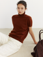 HALF-SLEEVE TURTLENECK KNIT 2126
