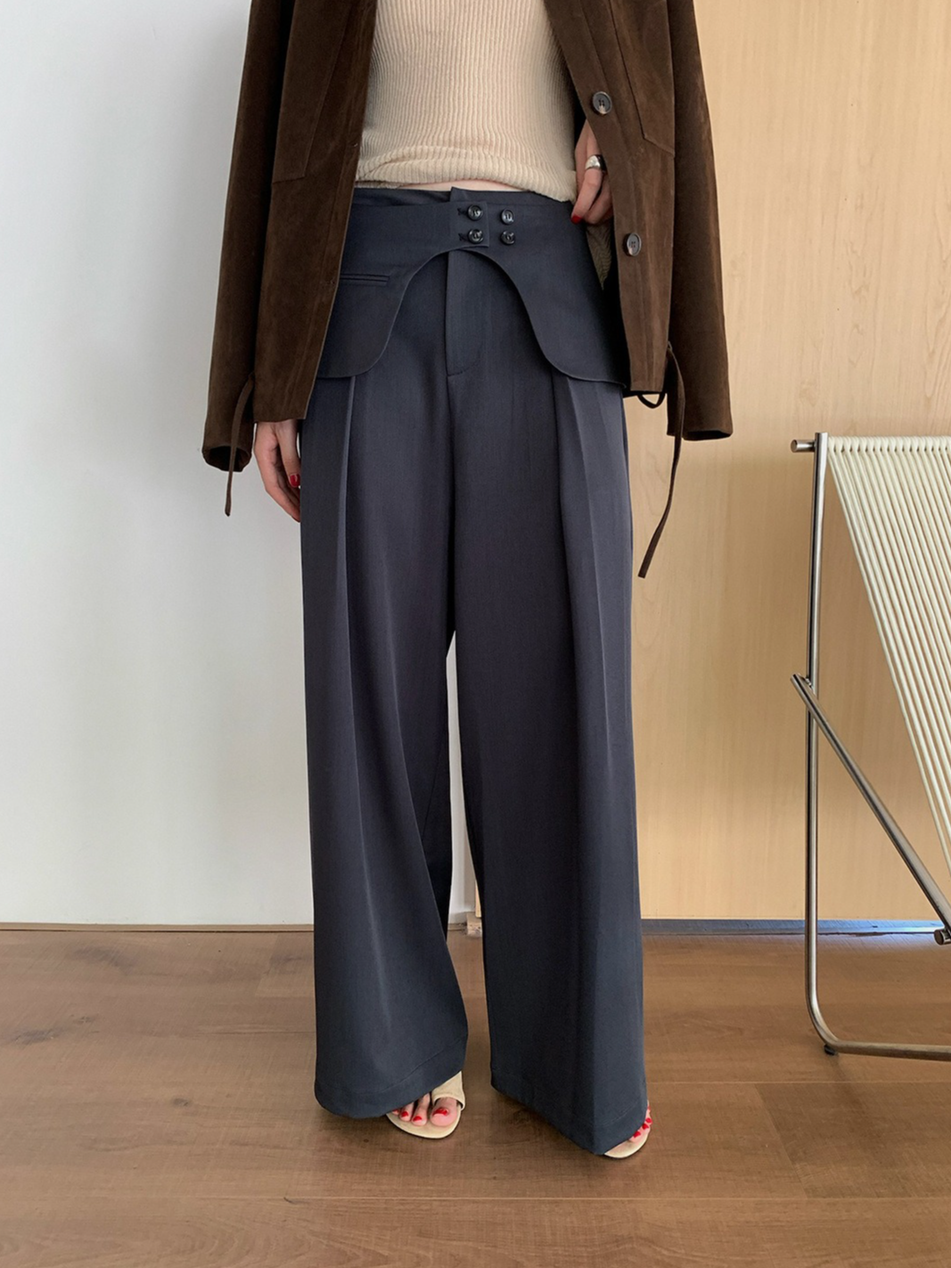 LAYERED FLAP TUCK PANTS 2130