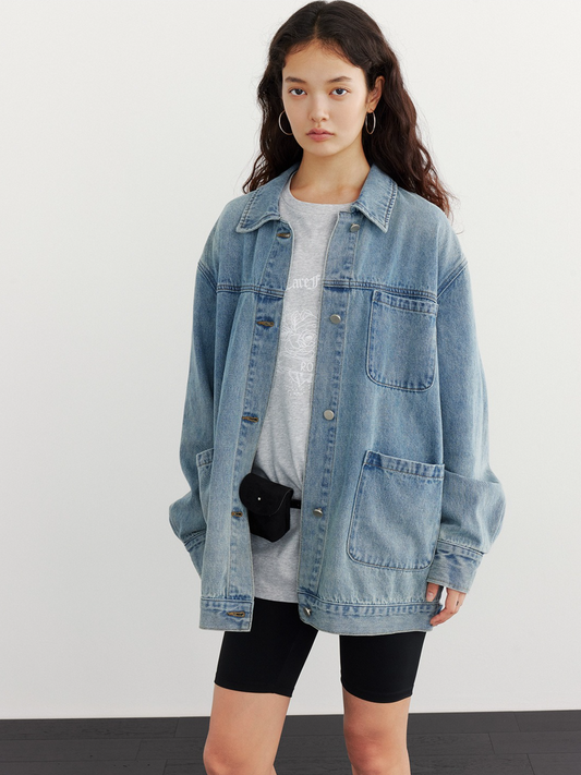VINTAGE LOOK DENIM JACKET 2123