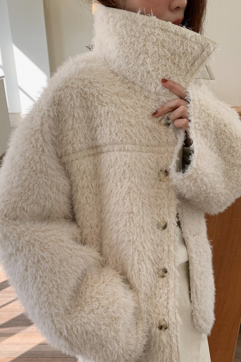 リバーシブルフェイクムートンコート 2218