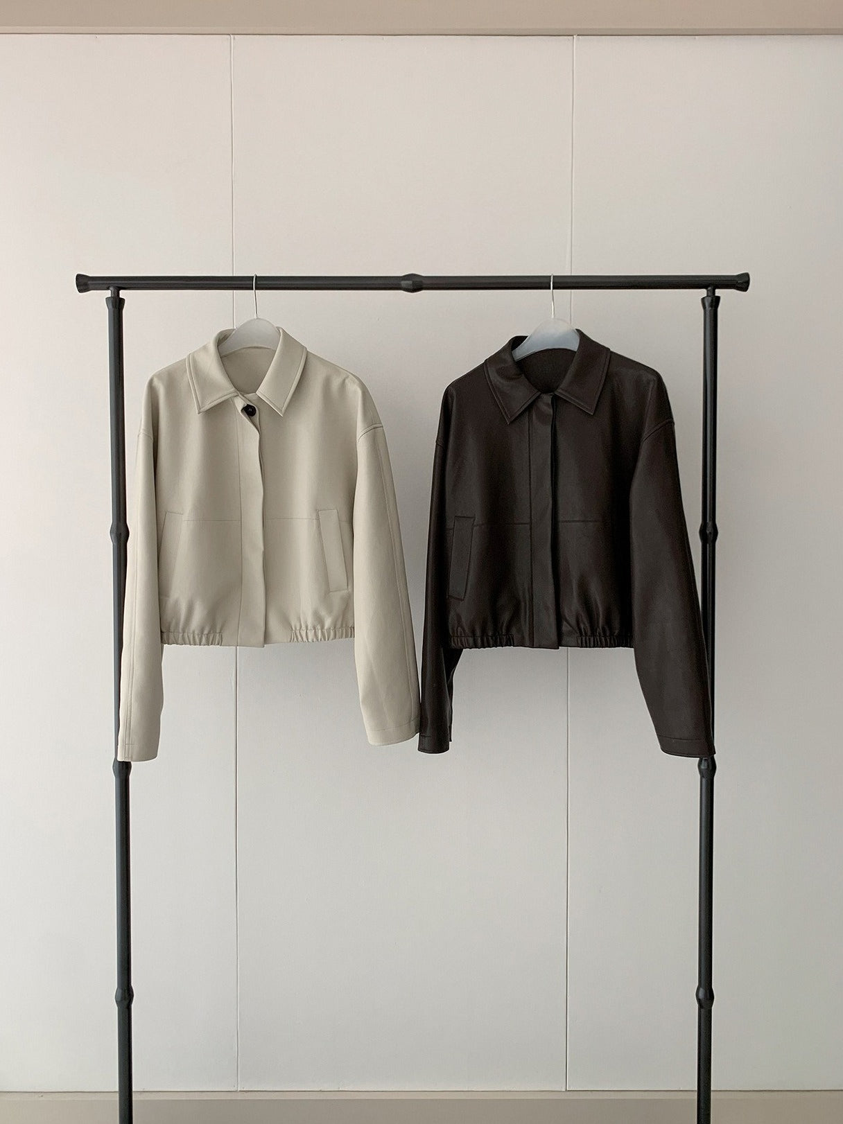 VEGAN LEATHER COCOON JACKET 2459