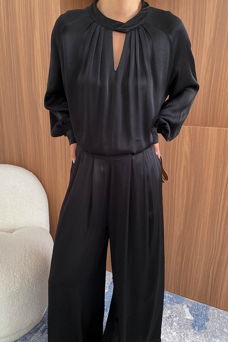 単品注文／セットアップ対応】ニュアンスドレープトップス＋ワイド