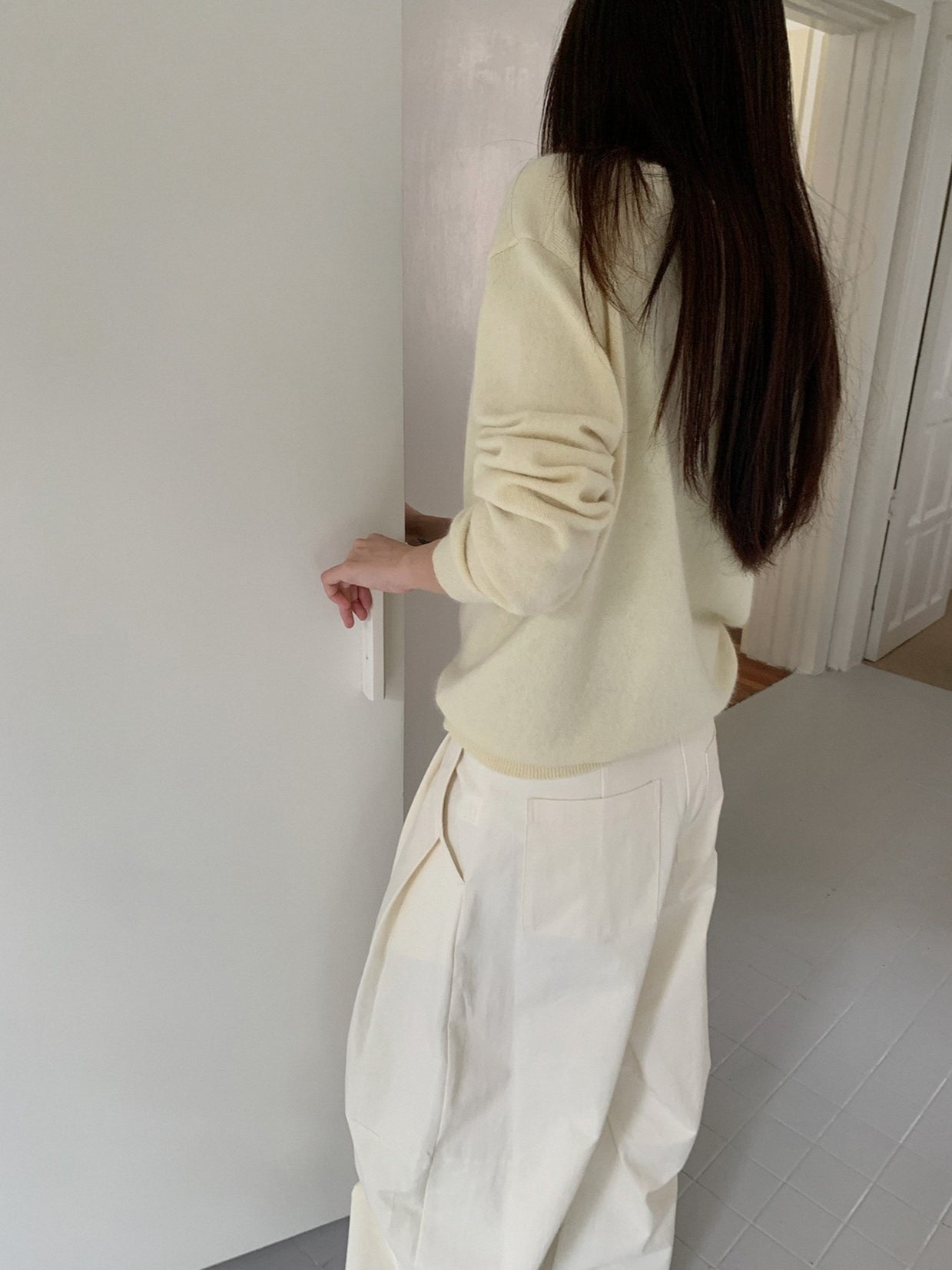 LOOSE ASYM V-CARDIGAN 2464