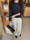 HIGH-WAIST STRAIGHT PANTS 2456