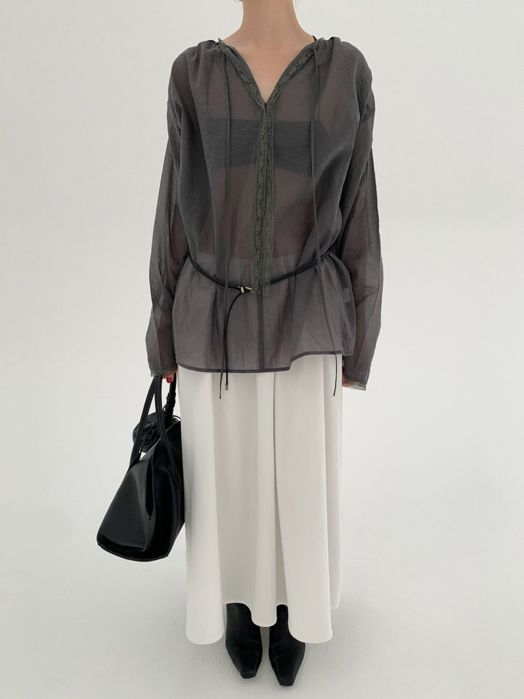 SHEER TIE-NECK BLOUSE 2131