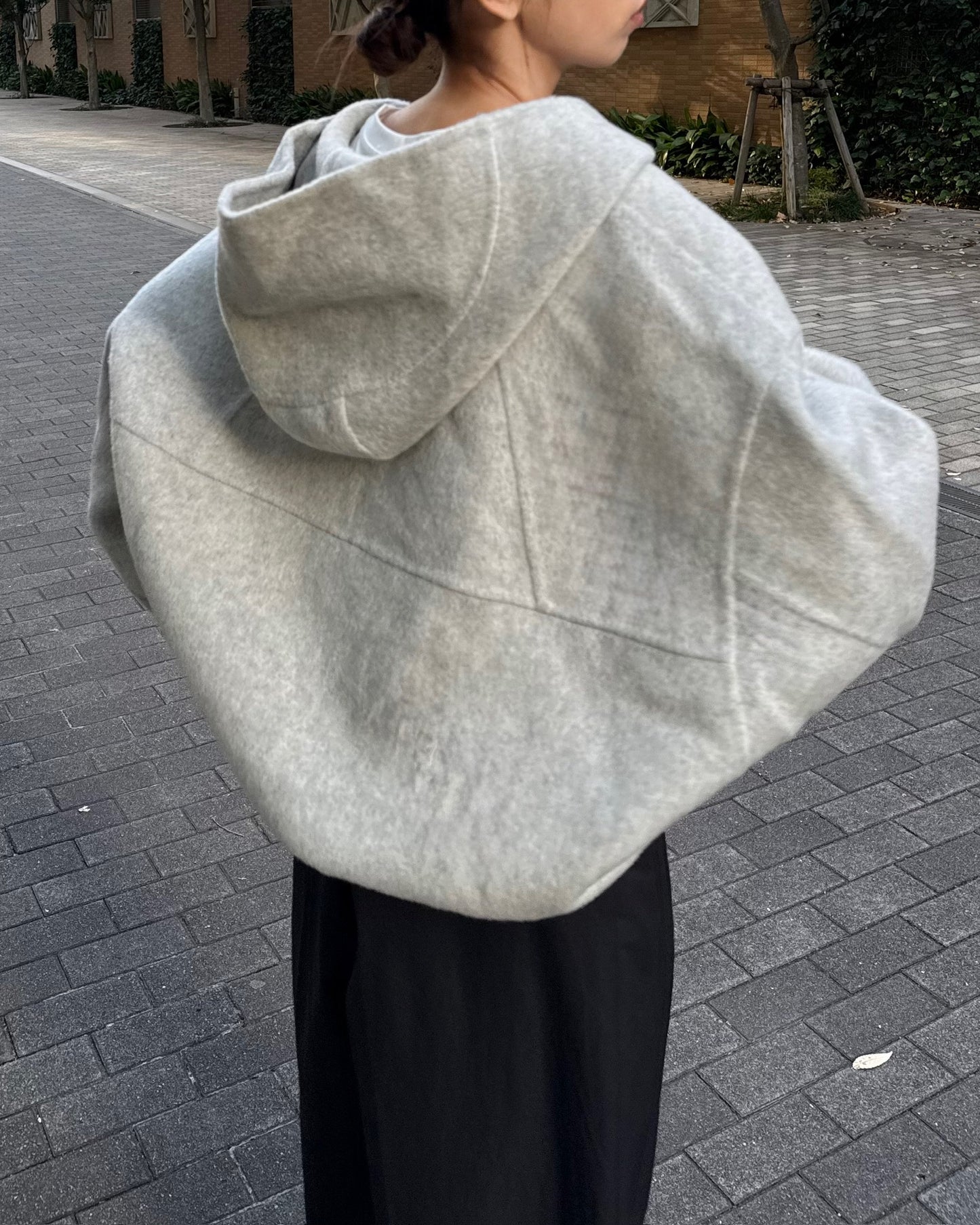 ボリュームウールパーカー2228