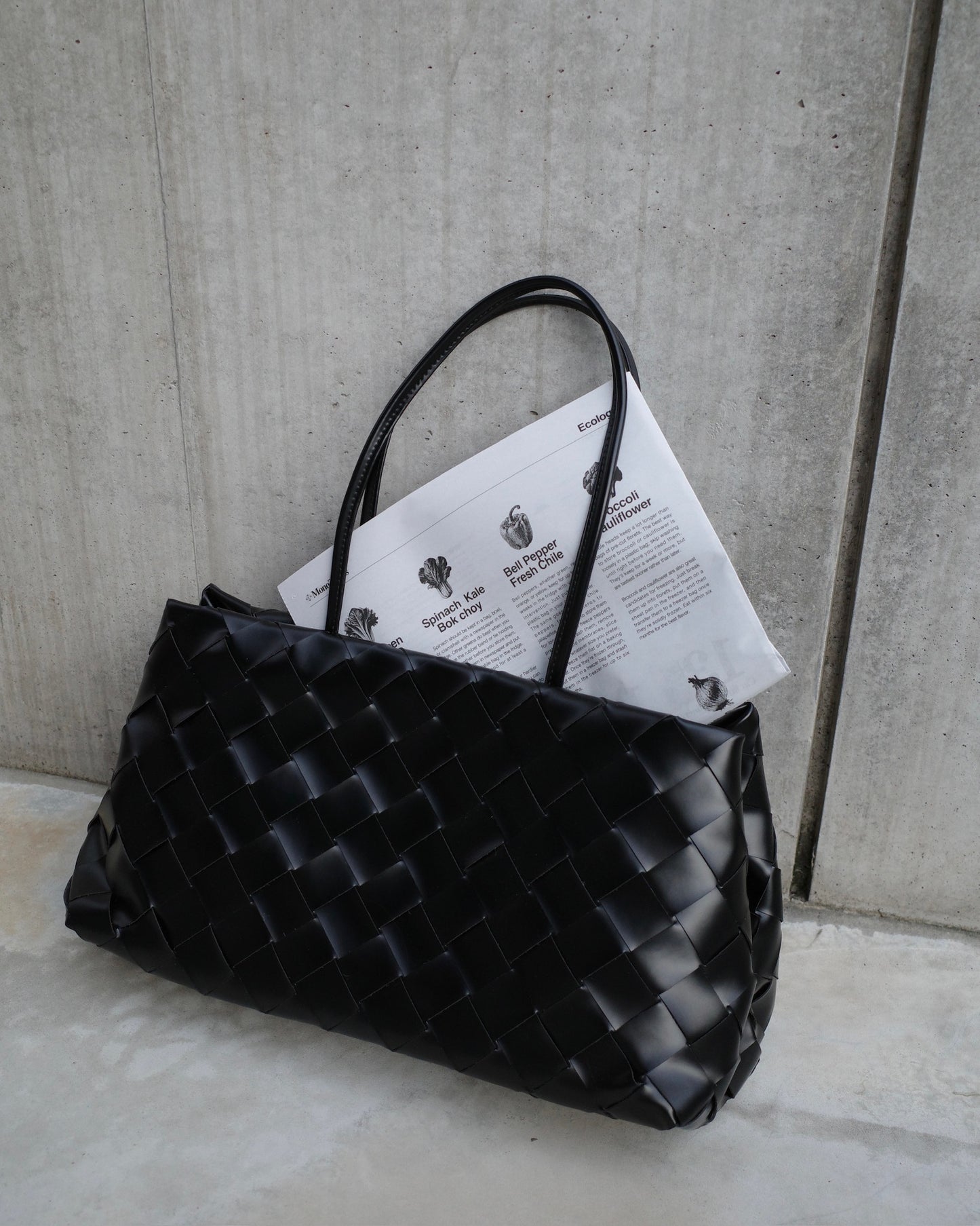 レザー編み込みショルダーバッグ 2139