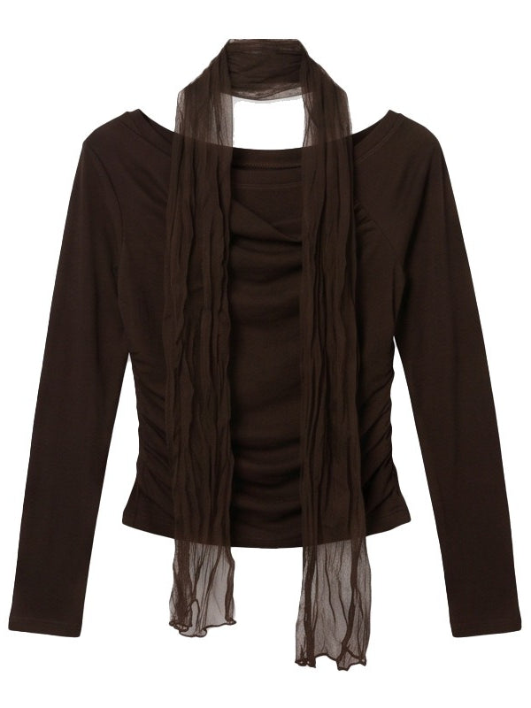 ASYM SHEER TIE TOP 2487
