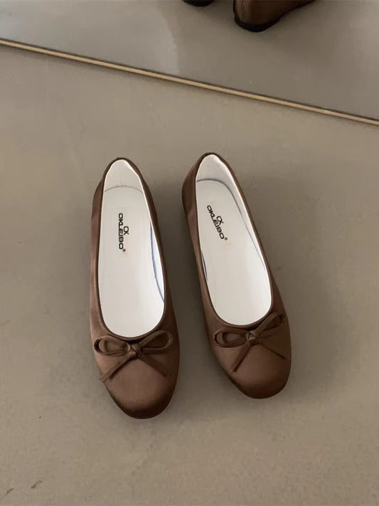 サテンバレエフラットシューズ 2326