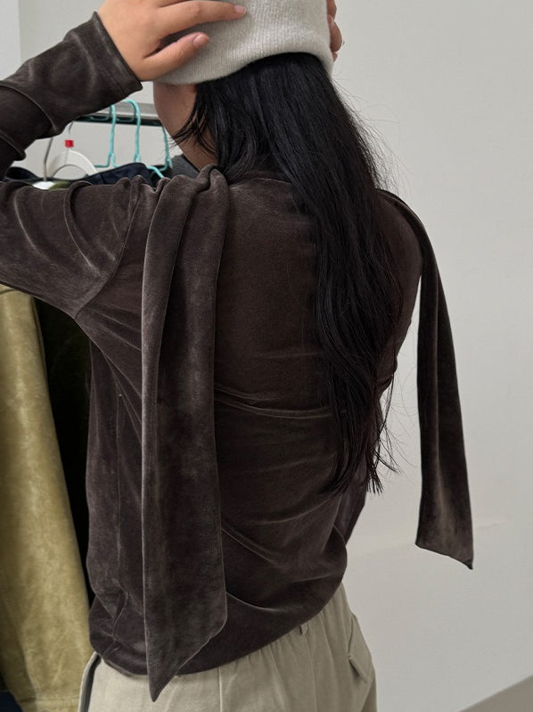 VELVET TIE TOP 2476