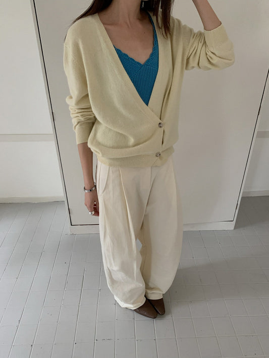 LOOSE ASYM V-CARDIGAN 2464