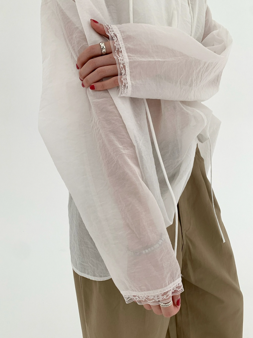 SHEER TIE-NECK BLOUSE 2131