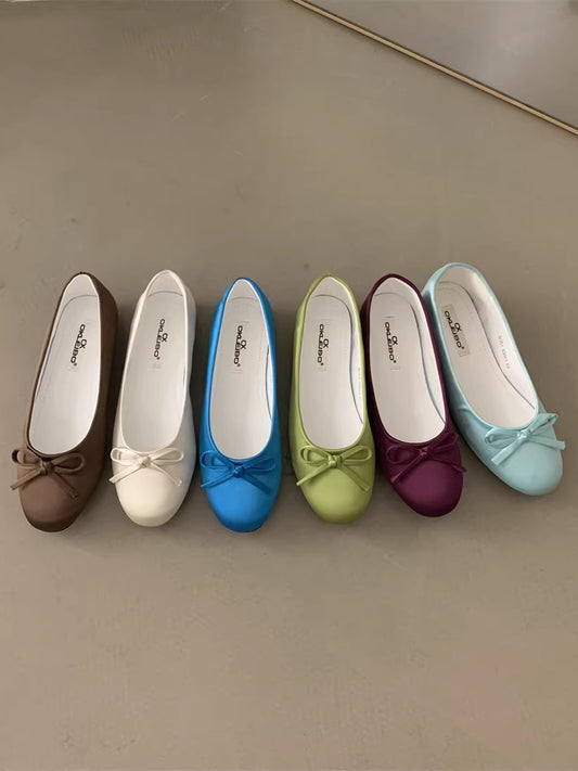 サテンバレエフラットシューズ 2326