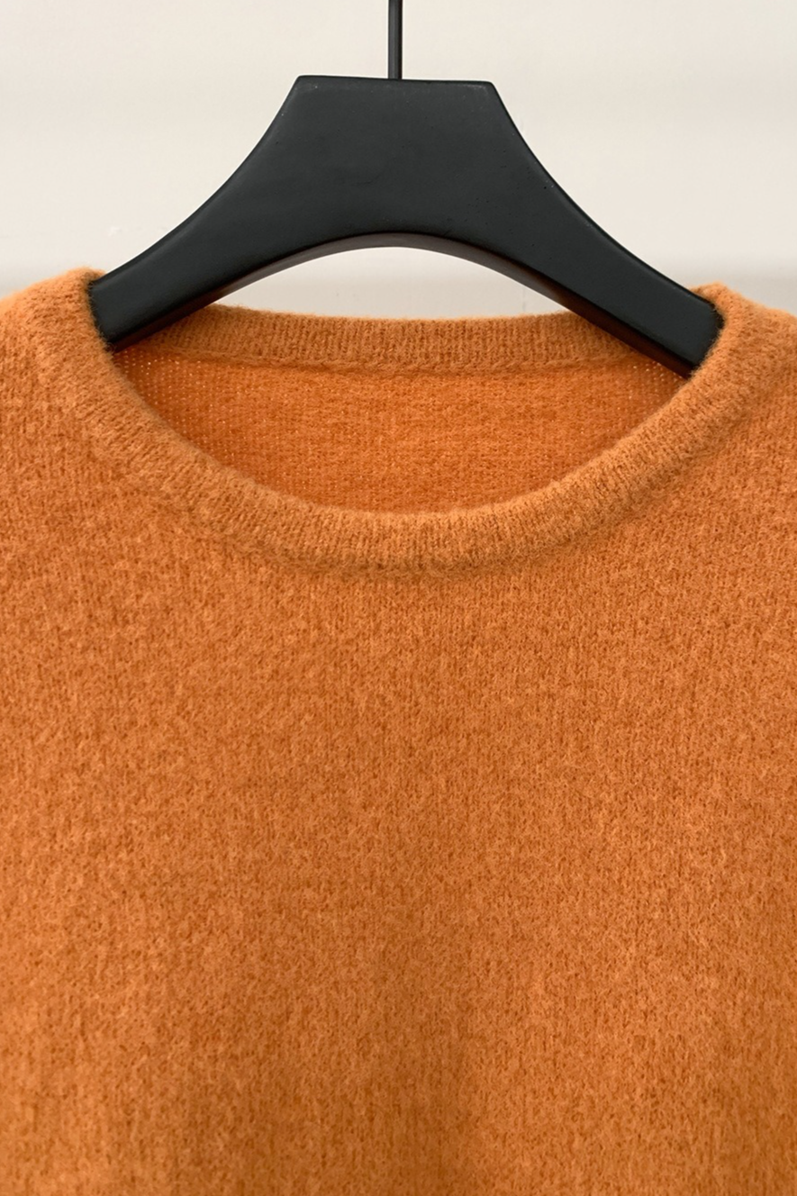 ストール付ラウンドネックカラーニット 2219