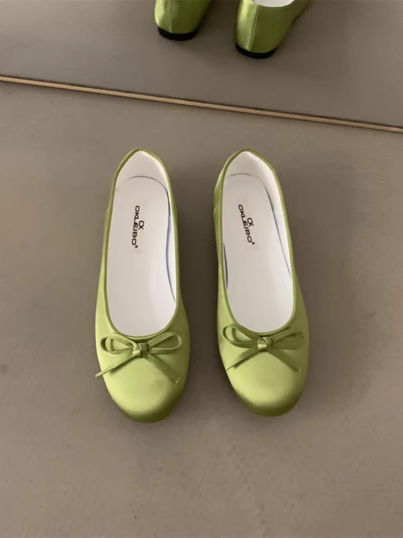 サテンバレエフラットシューズ 2326