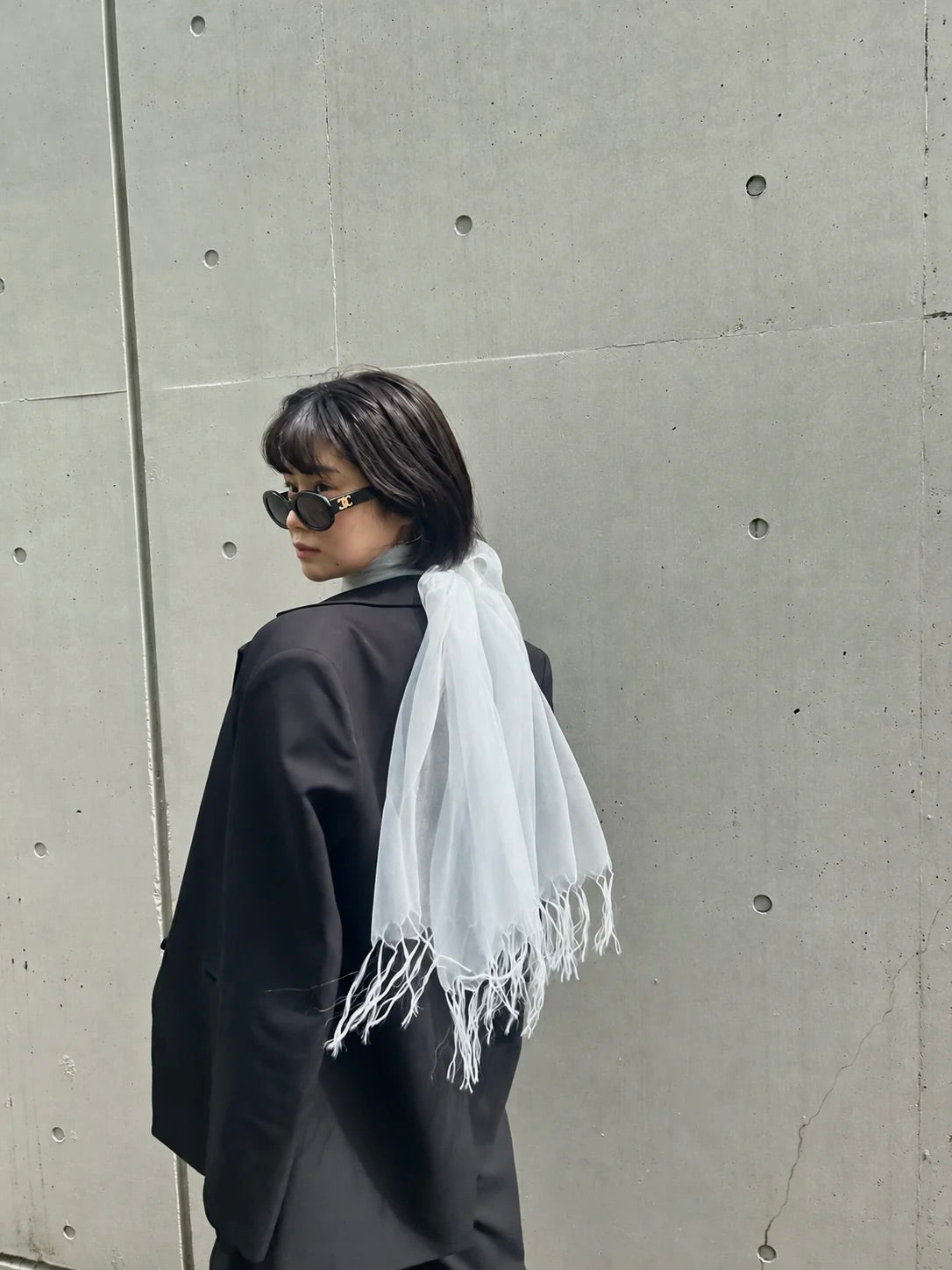 SHEER LONG SCARF 2498