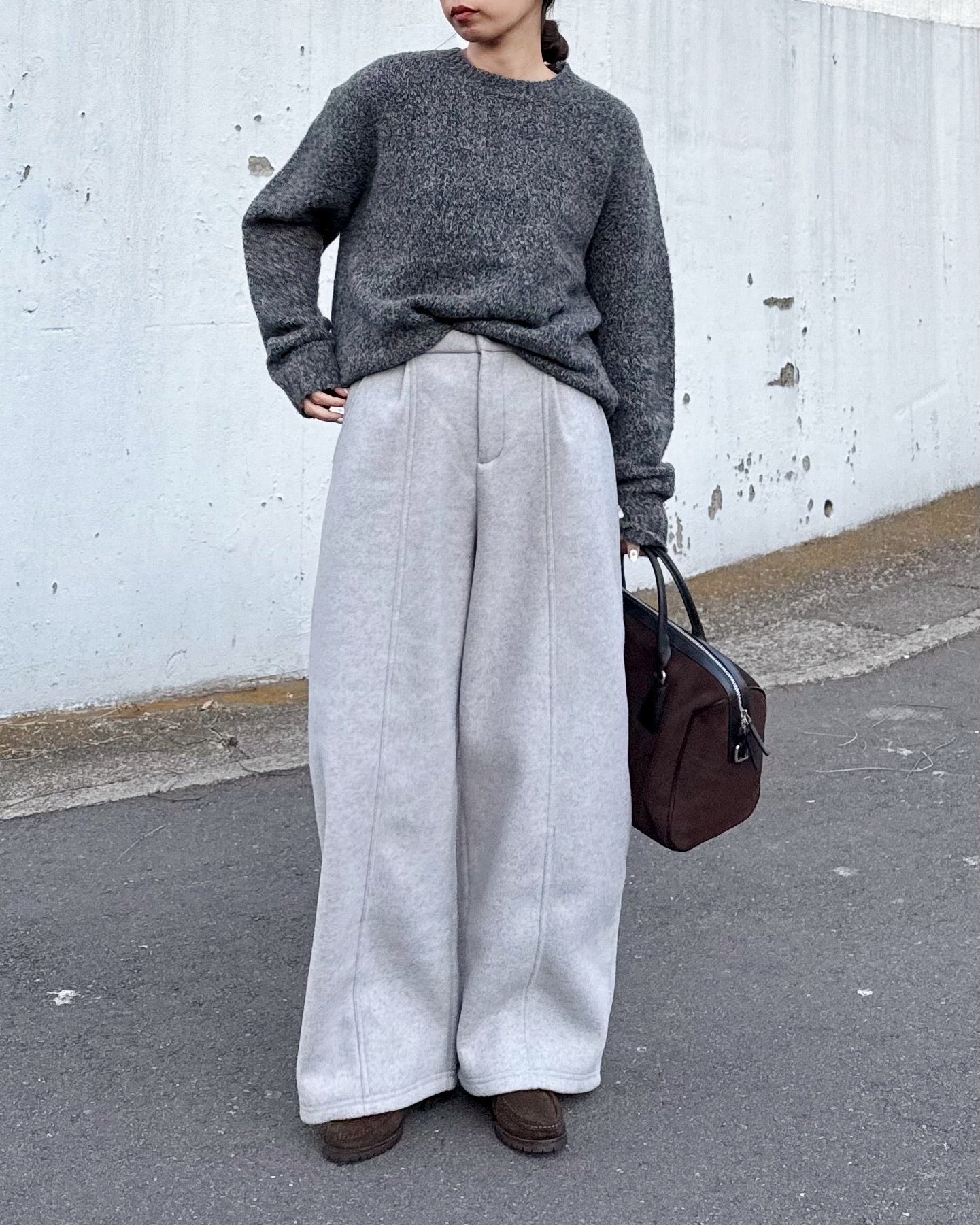 STRAIGHT WIDE PANTS 2222