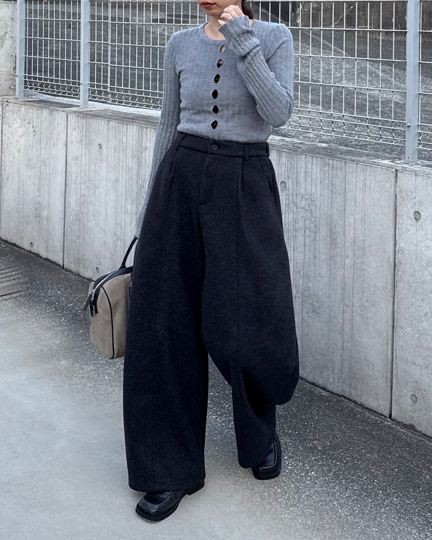 STRAIGHT WIDE PANTS 2222