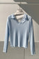 LAYERED SHEER COLLAR TOP–COLORS 2310