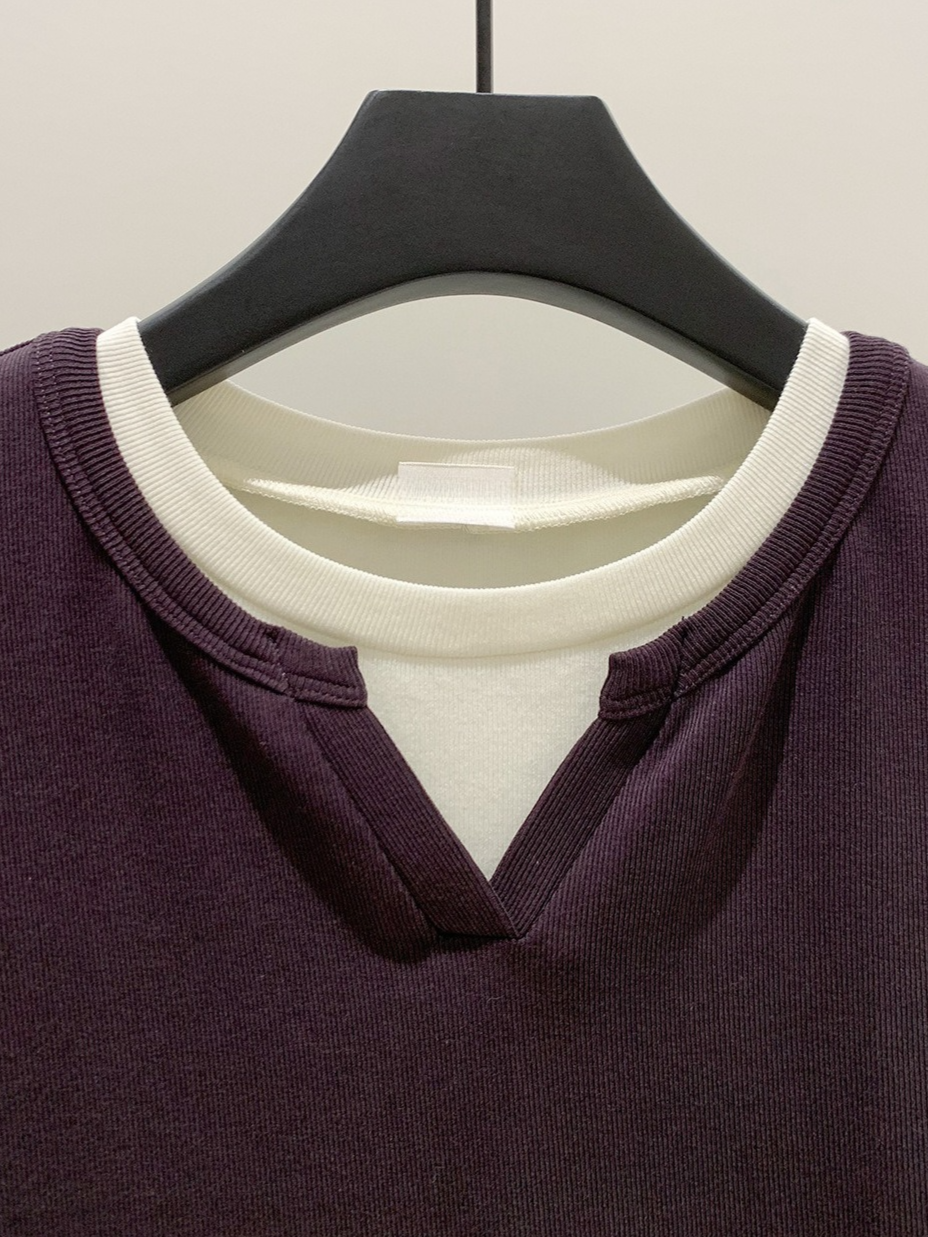 フェイクツーピーススキッパーTシャツ 2199