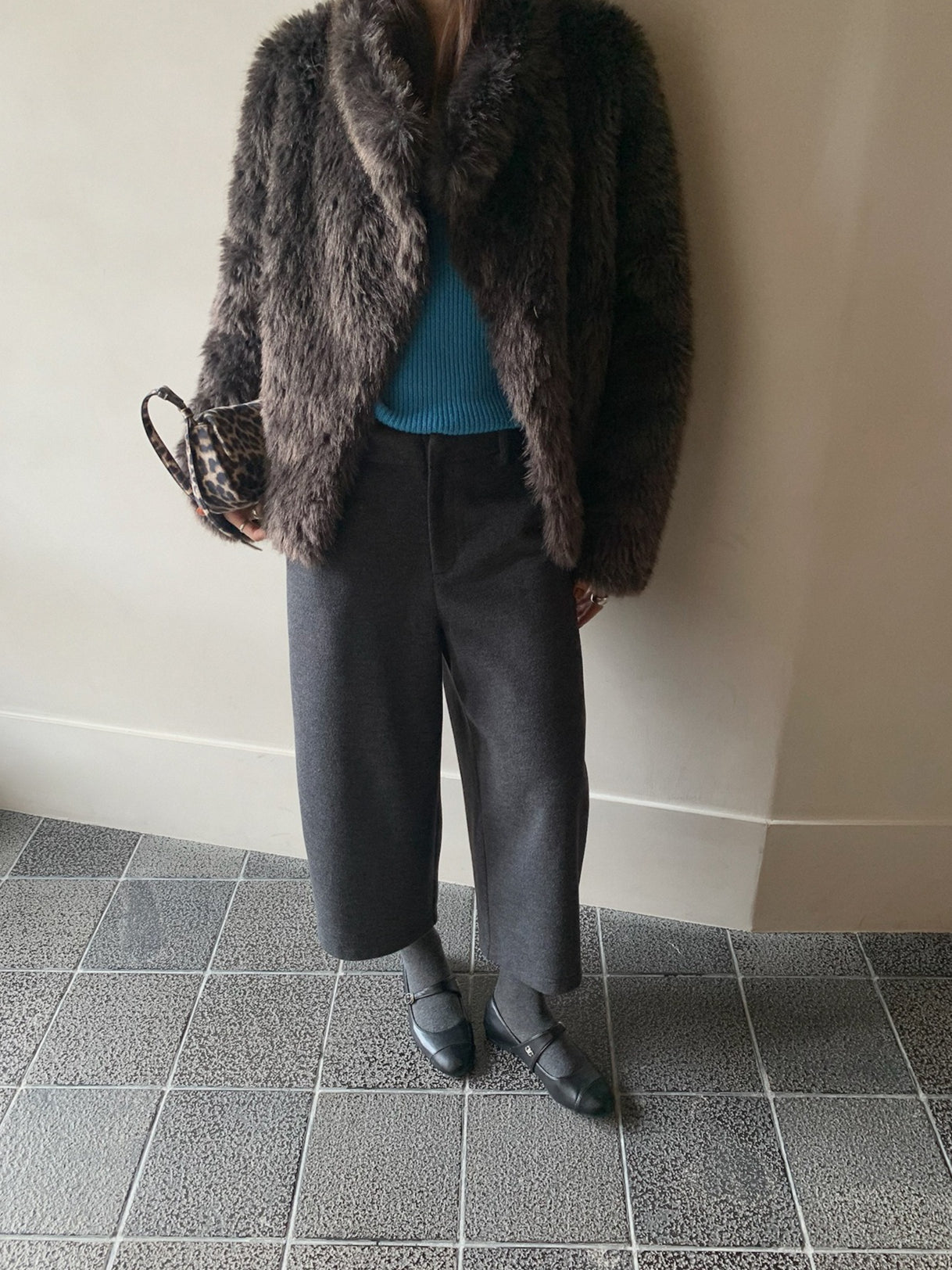 FLUFFY ECO FUR COAT 2501