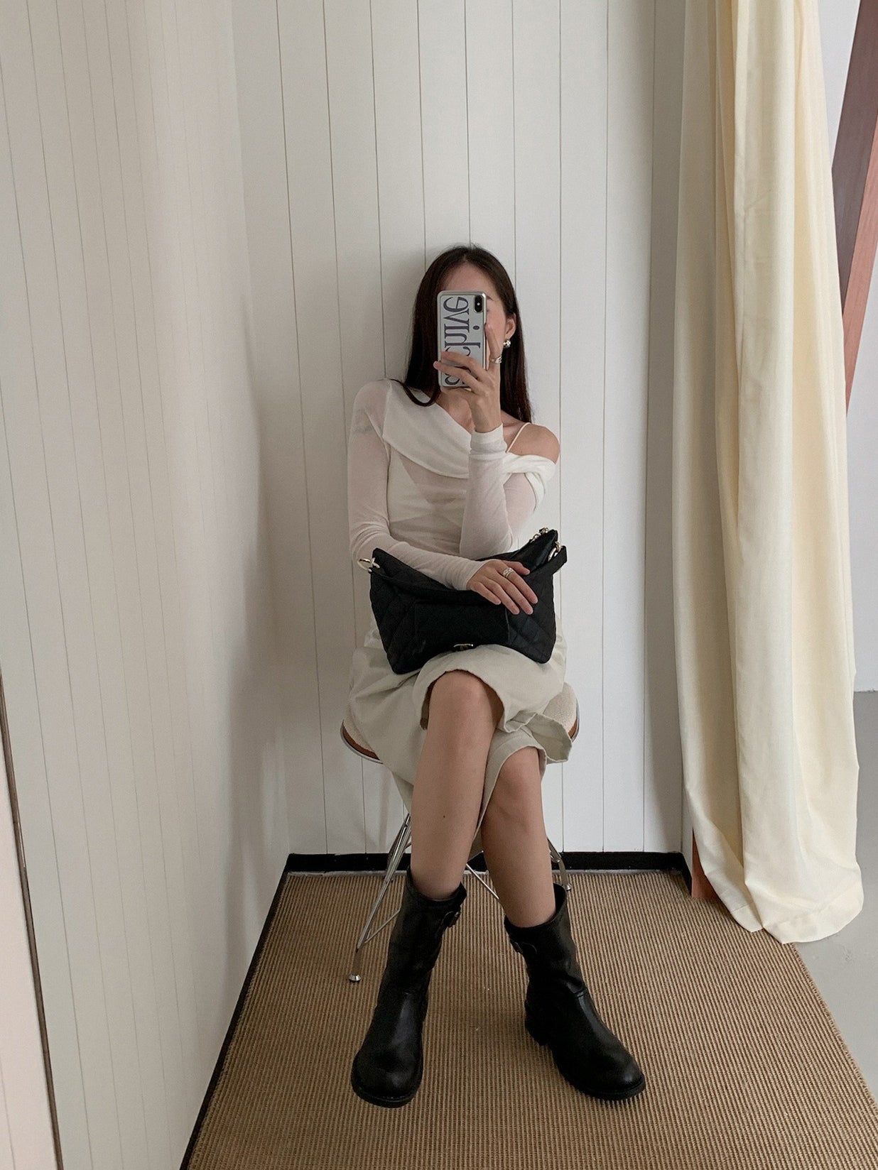 ONE-SHOULDER SHEER TOP 2467