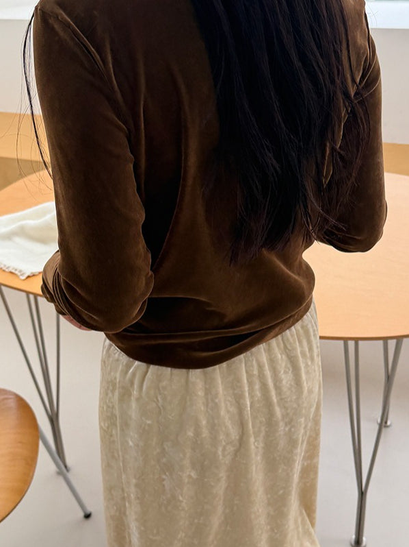 VELVET TIE TOP 2476