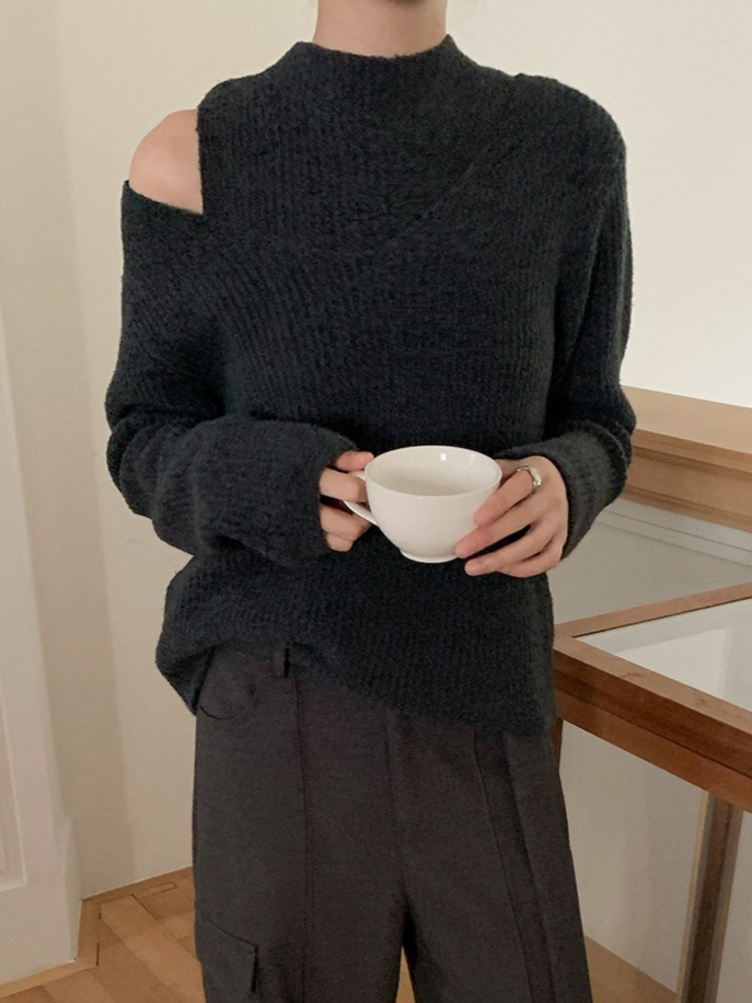 レイヤードプチハイネックニット 2210