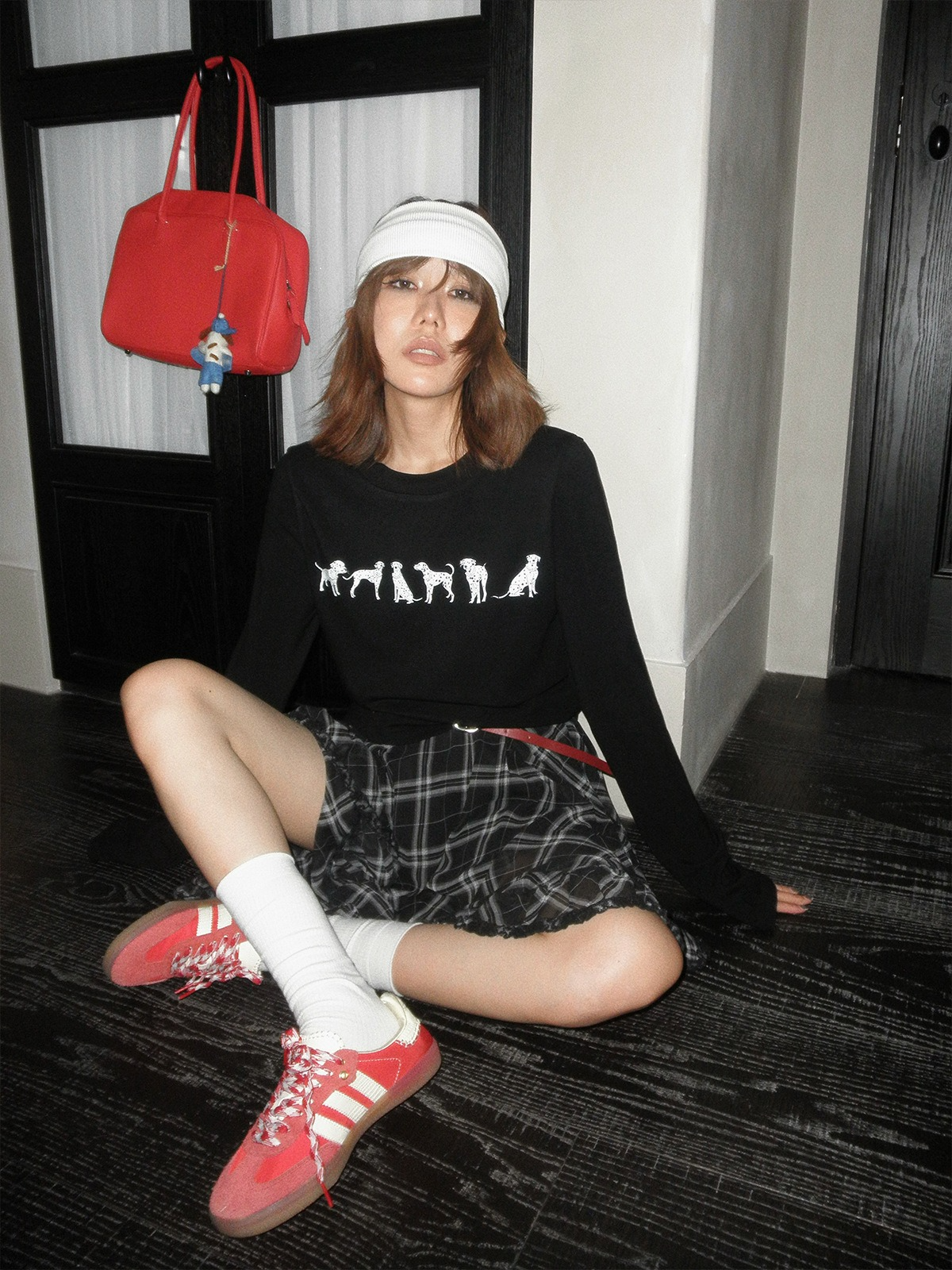 ドッグプリントロングTシャツ 2172