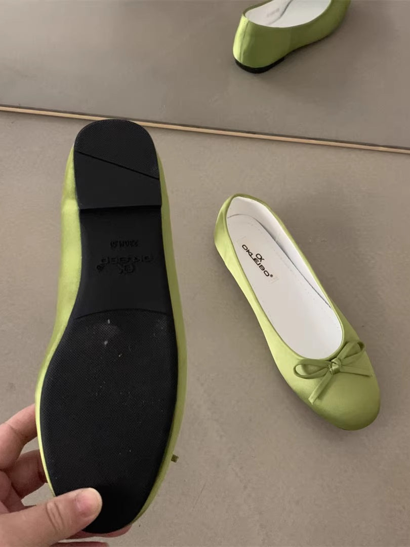 サテンバレエフラットシューズ 2326