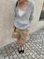 MOHAIR DEEP V-NECK KNIT 2465