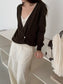 LOOSE ASYM V-CARDIGAN 2464