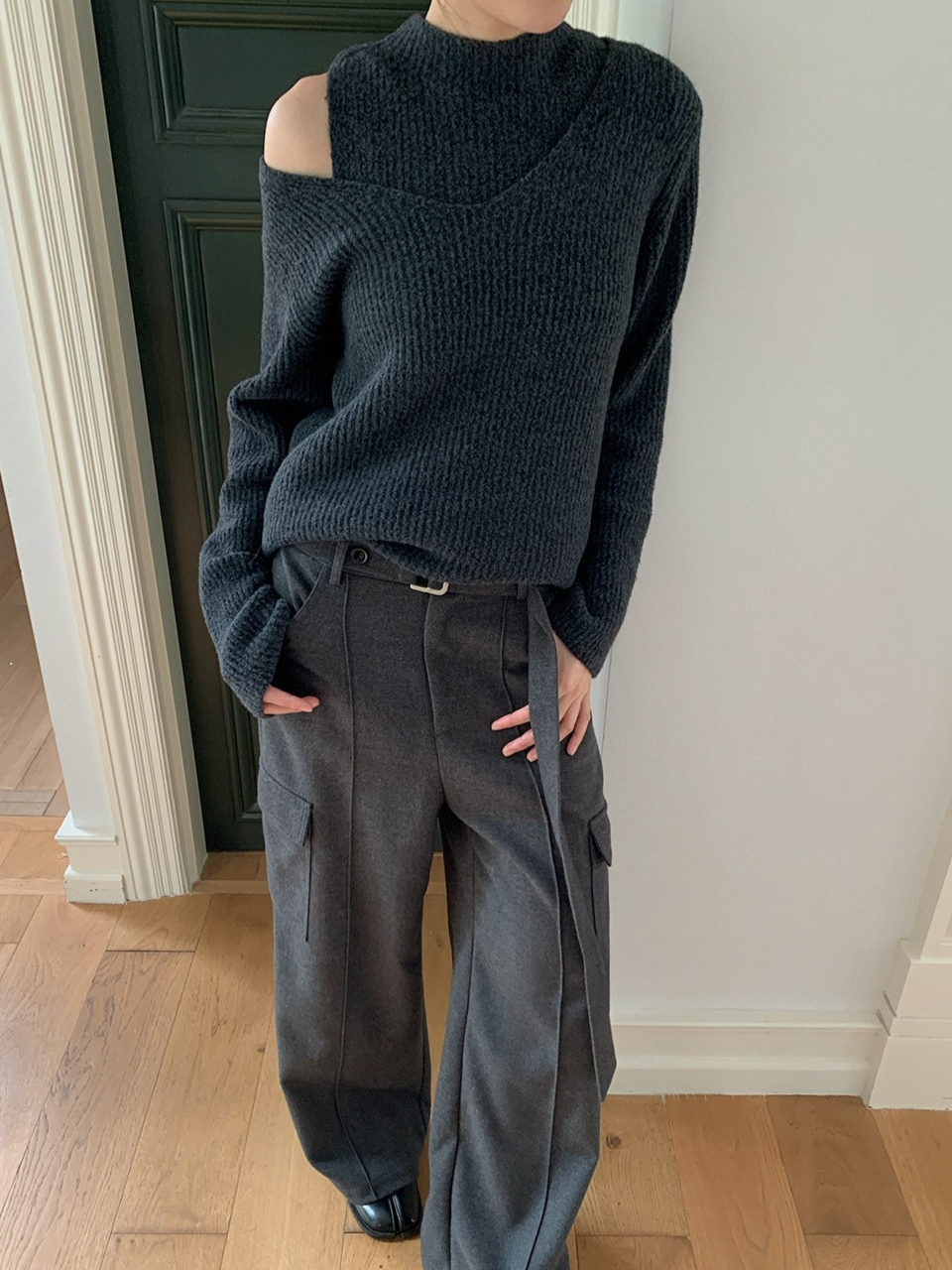 レイヤードプチハイネックニット 2210