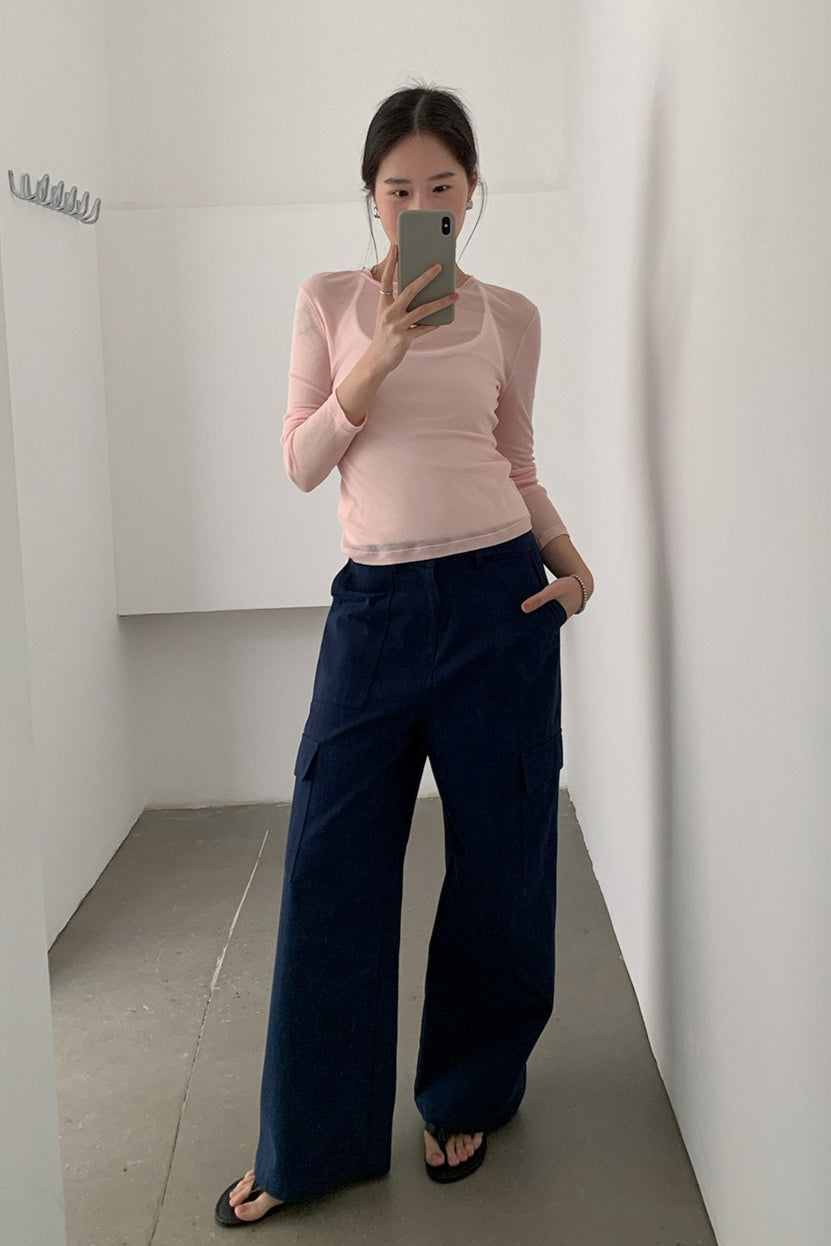 MULTI COLOR SHEER TOP 2307