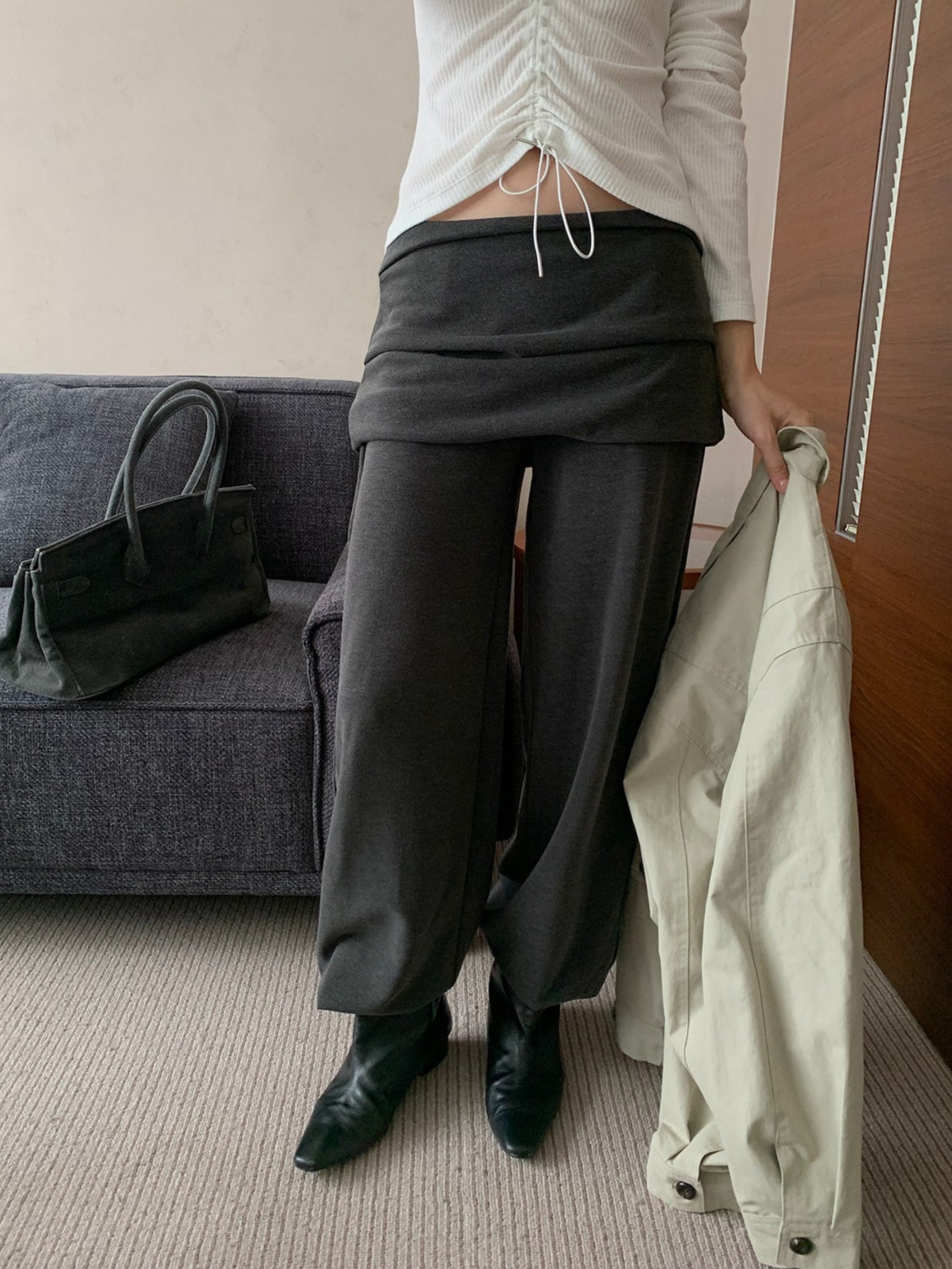 LAYERED KNIT JOGGERS 2466