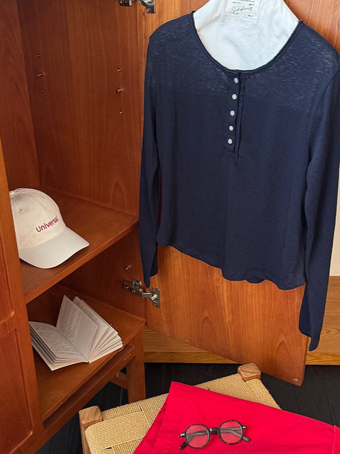 STRIPED HENLEY TOP 2472