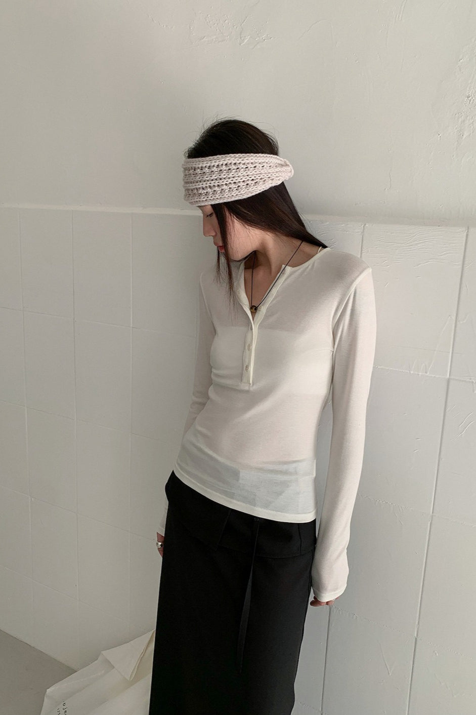 BUTTON HENLEY TOP 2314