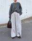 STRAIGHT WIDE PANTS 2222