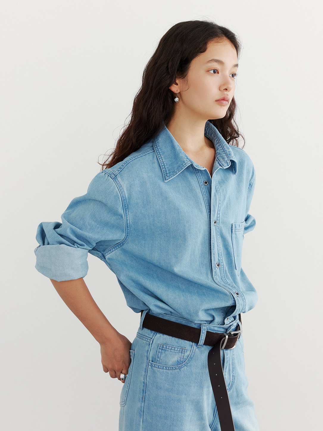 BASIC FIT DENIM SHIRT 2133