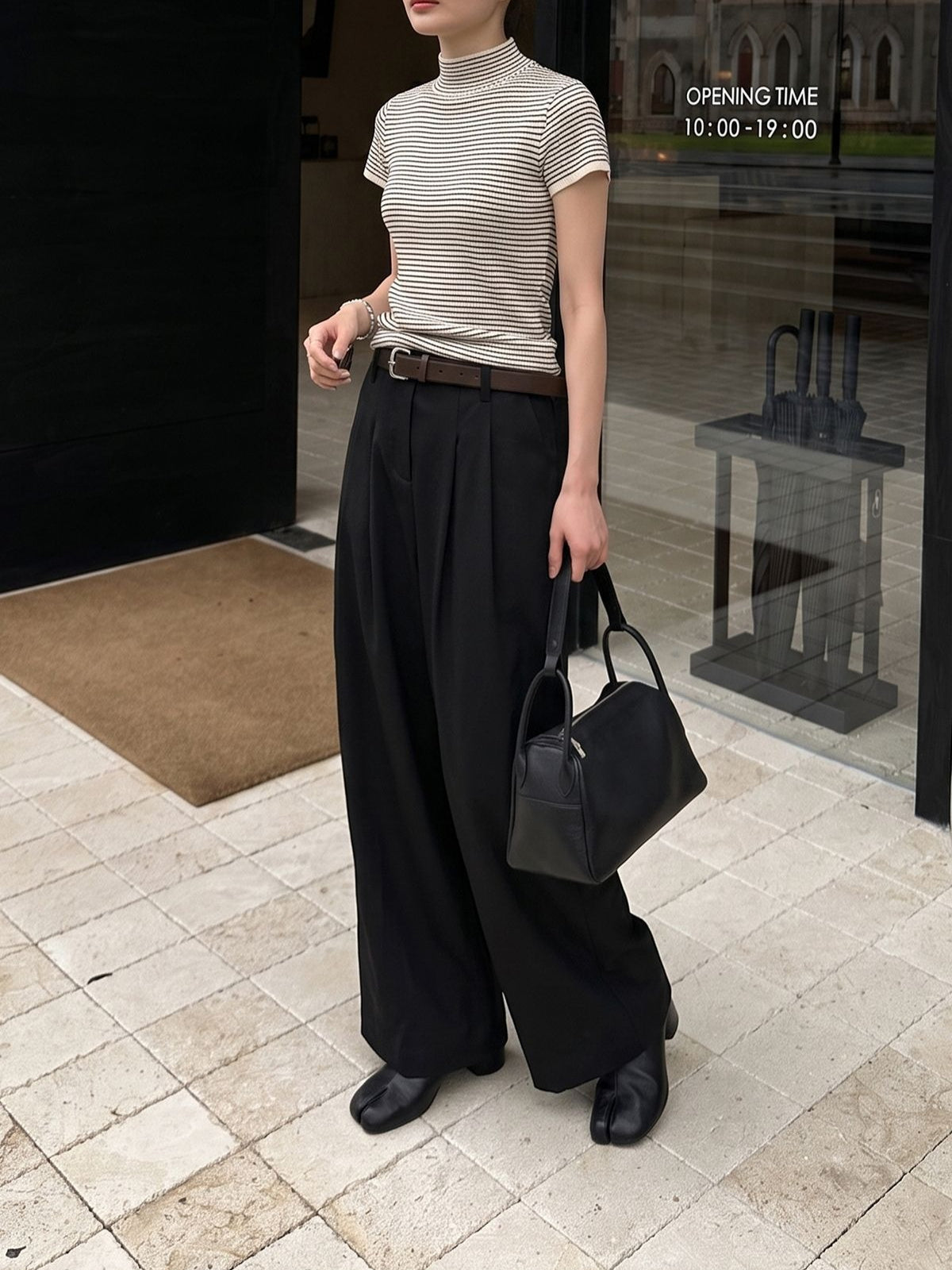 BELTED WIDE PANTS 2483