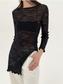 SHEER KNIT LONG TOP 2120